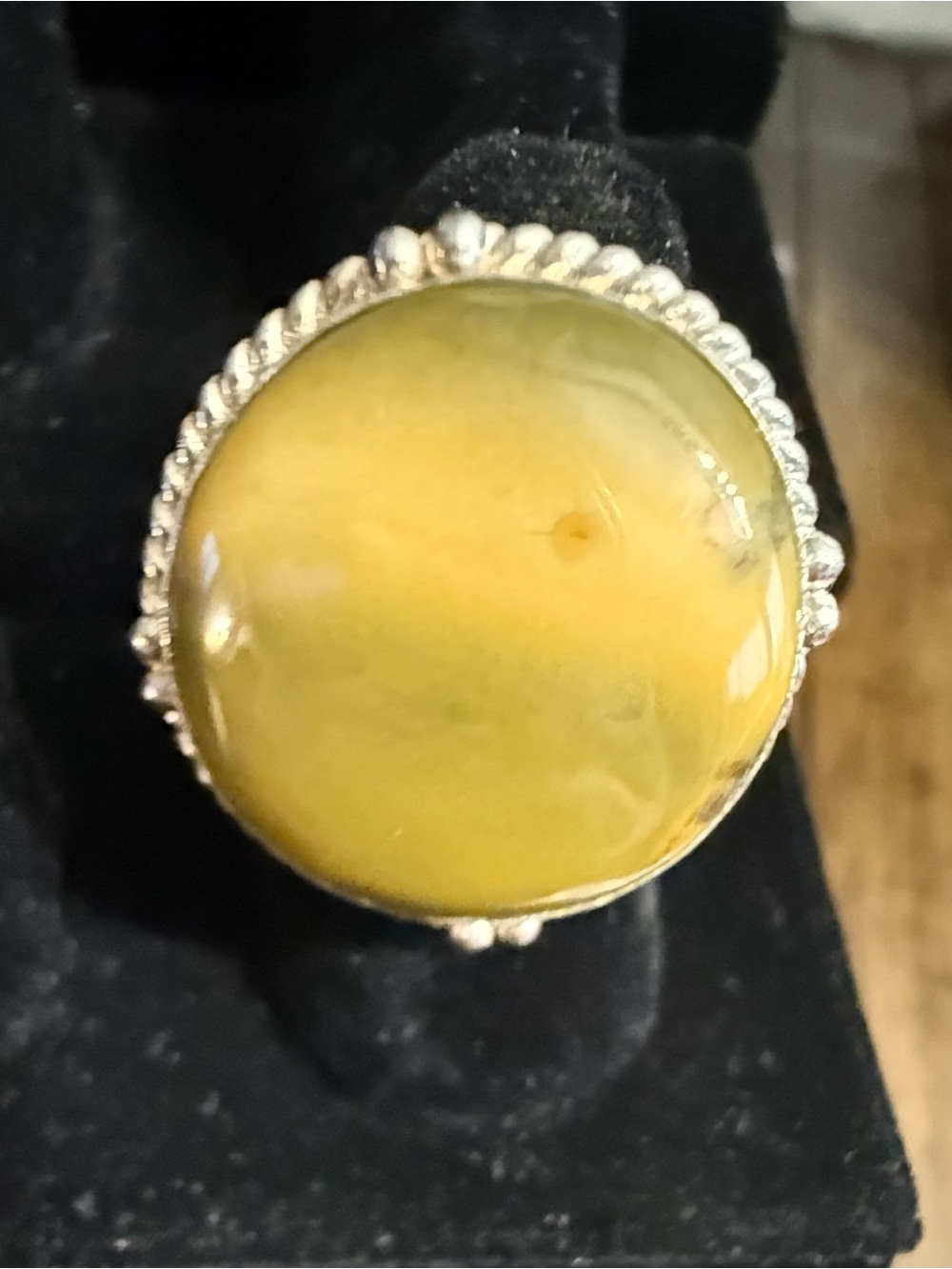 Yellow Cabochon Ring - Women Jewelry